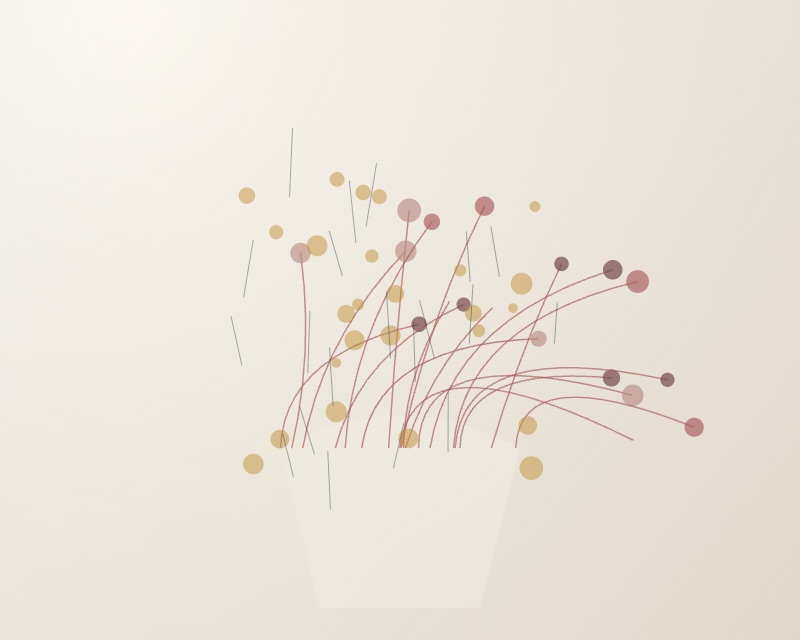 Dried flower bouquet of palash, marigold and wild grasses